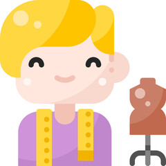Fototapeta premium Fashion professional career avatar profile flat icon