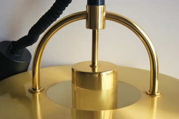 Detail on mid-century brass lamp