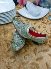 Wedding Pakistani groom khusa shoes for kids.