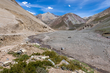 Traveling the Cajon del Maipo near Santiago, Chile