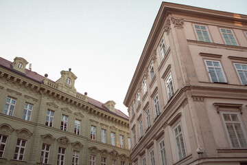 Fototapeta na wymiar facade of the building country