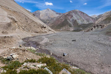 Traveling the Cajon del Maipo near Santiago, Chile