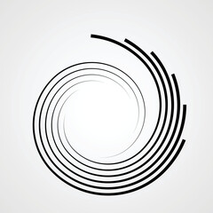 Wave stripes . Abstract speed lines . Linear logo for your design . Surfing icon .Vector