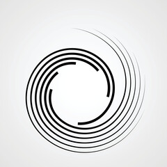 Wave stripes . Abstract speed lines . Linear logo for your design . Surfing icon .Vector