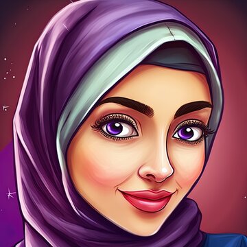 Modern stylish muslim woman in hijab