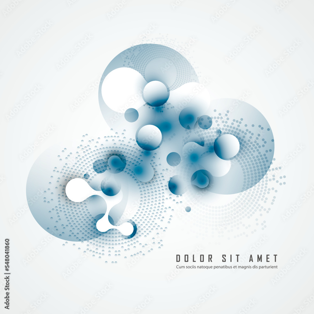 Poster Abstract connection structure. Polygonal space background with connecting dots and lines. Molecules and biotechnology design. Vector illustration