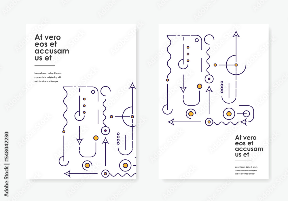 Aufkleber abstract geometric shapes on cover brochures. vector pattern texture. technology creative design