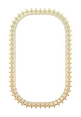 イラスト素材: アンティーク、ビンテージの長方形ゴールドメタリックのフレーム。金色の飾り罫オーナメント