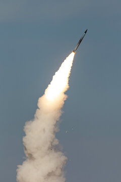 Launch of a military anti-aircraft missile.