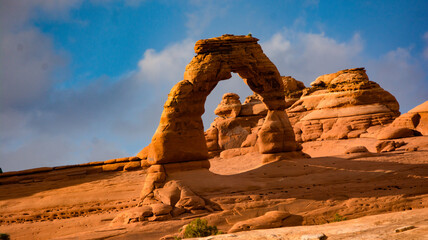 Delicate Arch at Sunset, Arches Nationl Park, Moab, Utah, USA