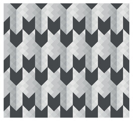 Seamless houndstooth checkered fashion textile pattern. Black and grey pattern background.