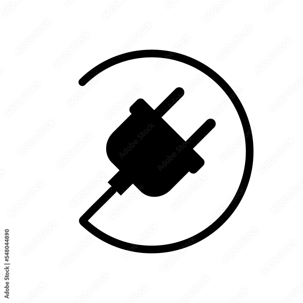 Wall mural  electric plug - vector icon