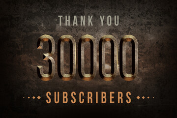 Fototapeta premium 30000 subscribers celebration greeting banner with Historical Design