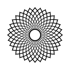 Obraz premium Abstract Circle Radial Pattern. Geometric Element for Design.