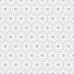Abstract Seamless Geometric Hexagons Pattern.