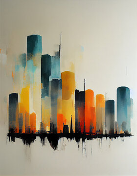 Abstract city skyline