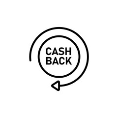 cashback icon, return money vector on white background. for app web shopping online