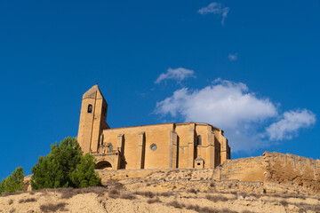 Hilltop church San Vicente de la Sonsierran La Rioja Province, Spain Iglesia de Santa Maria la Mayor