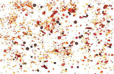 Spicy mixture of spices with chopped lemon peel, chili, peppercorns (black, green and red), mustard...