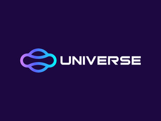 Metaverse Logo, universe logo concept