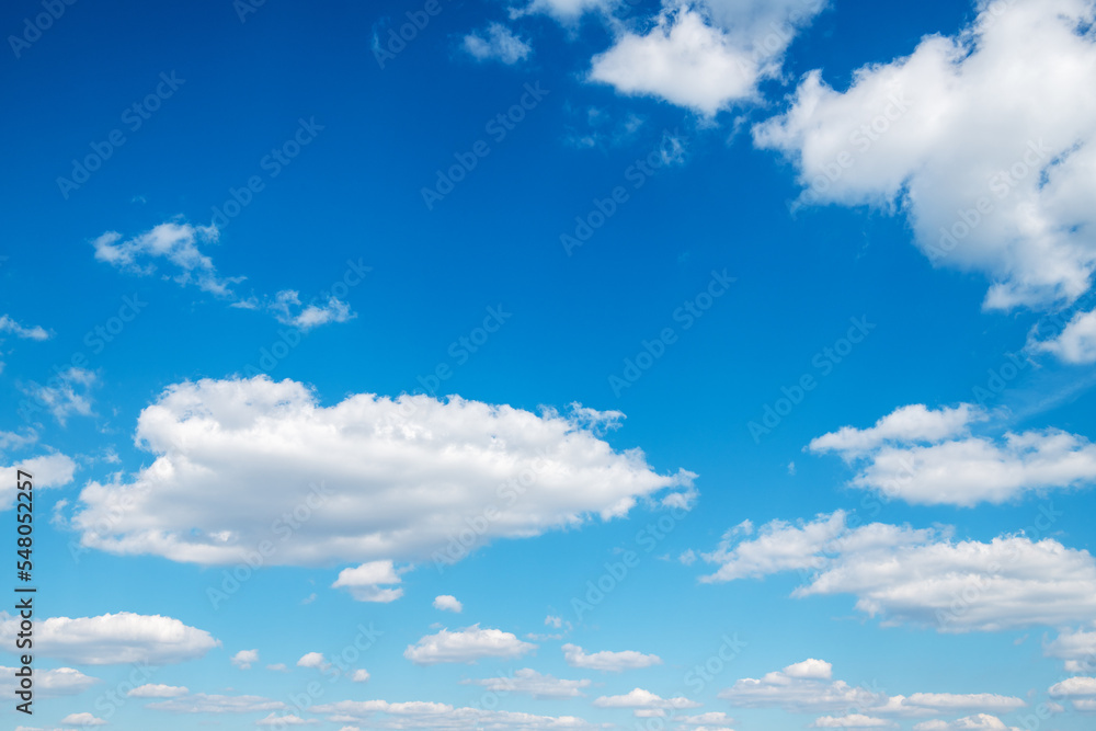 Wall mural White clouds in blue sky.