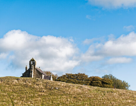 The Church of St Aidan at Throckrington, Northumberland, UK.