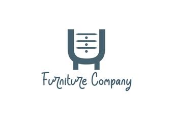 Furniture company simple logo concept