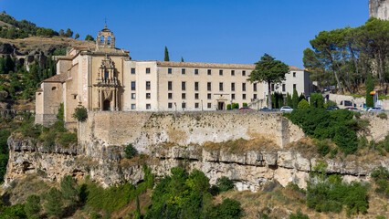 Fototapeta na wymiar Parador nacional of Cuenca in Castille La Mancha, Spain.