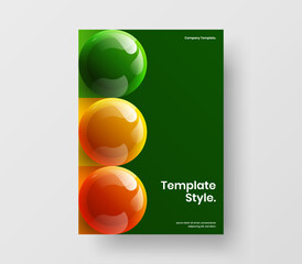 Amazing realistic balls flyer concept. Vivid pamphlet design vector illustration.