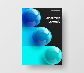 Minimalistic company identity A4 vector design concept. Clean realistic balls journal cover layout.