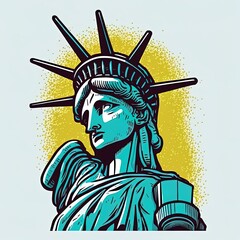 Hand drawn statue of liberty