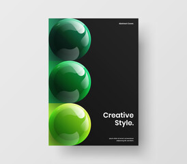 Amazing company identity design vector concept. Original realistic balls book cover illustration.