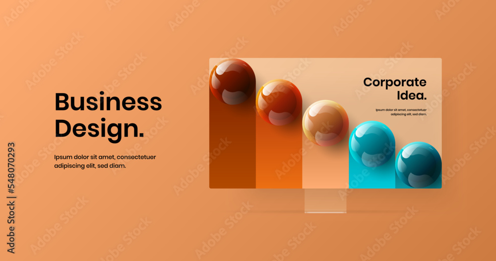 Wall mural minimalistic web banner vector design illustration. abstract computer display mockup landing page co