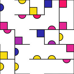 Obraz premium Decorative diagram colorful geometric figures background illustration