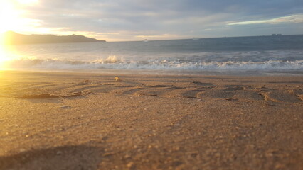 sunset on the beach