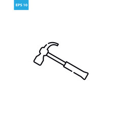 Hammer outline icon Vector illustration