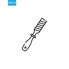 Metal rasp outline icon Vector illustration