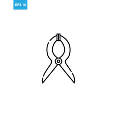 Spring clamp outline icon Vector illustration