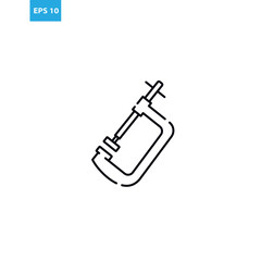 Vise clamp icon outline Vector illustration