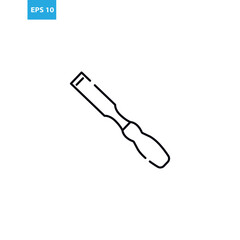 Chisel tool outline icon Vector illustration