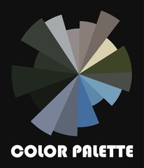 Trendy color palette for the season 2023. Vector illustration