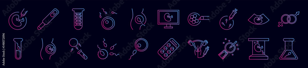 Poster artificial insemination nolan icon collections vector design