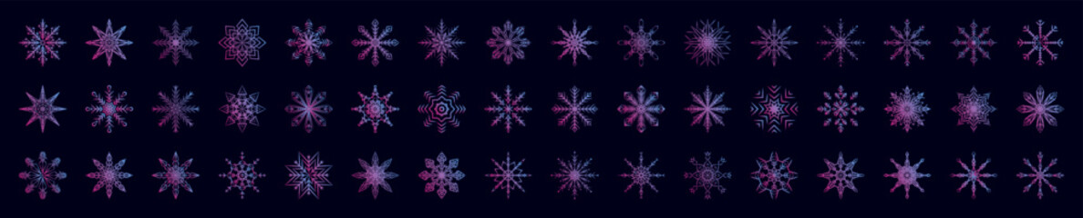 Naklejka na ściany i meble Snowflake nolan icon collections vector design