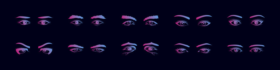 Obraz premium Eyes nolan icon collections vector design