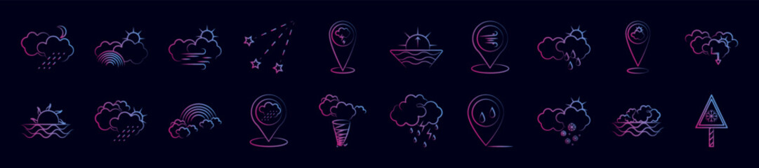 Weather nolan icon collections vector design