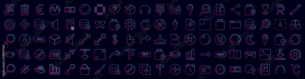 Poster web nolan icon collections vector design