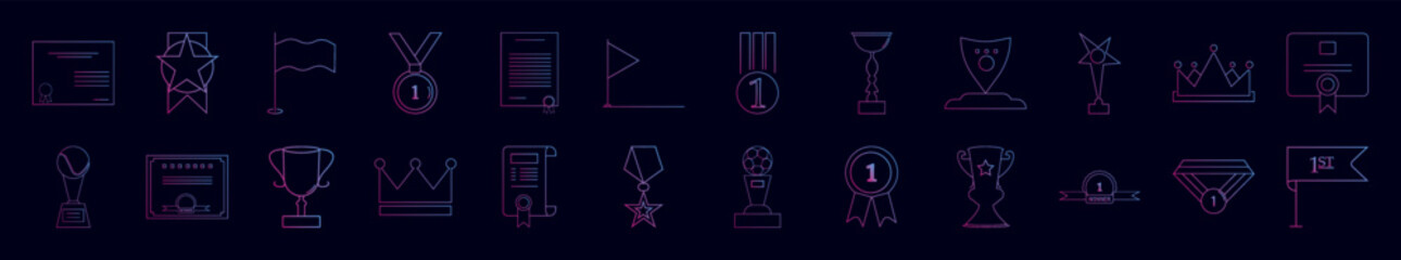 Medal nolan icon collections vector design