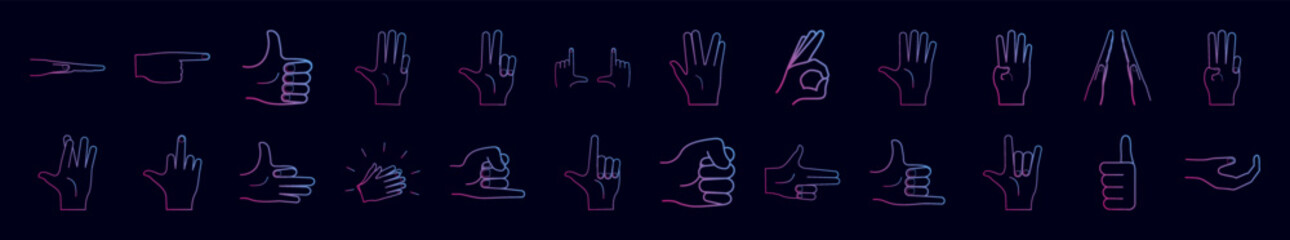 Hands nolan icon collections vector design