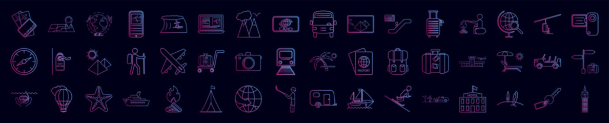 Tourism nolan icon collections vector design