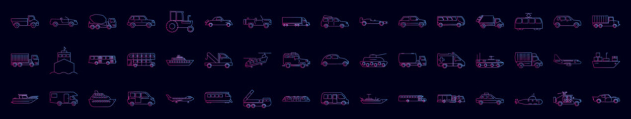 Transport nolan icon collections vector design